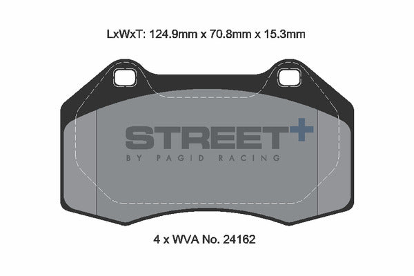Pagid Racing Street+ Brake Pads T8186SP2001