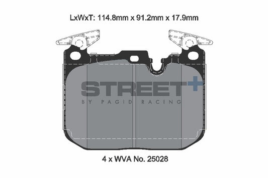 Pagid Racing Street+ Brake Pads T8194SP2001