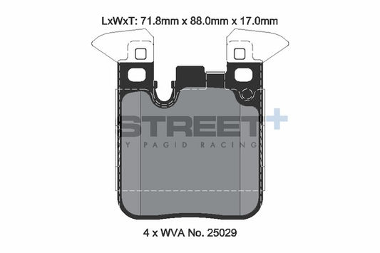 Pagid Racing Street+ Brake Pads T8195SP2001