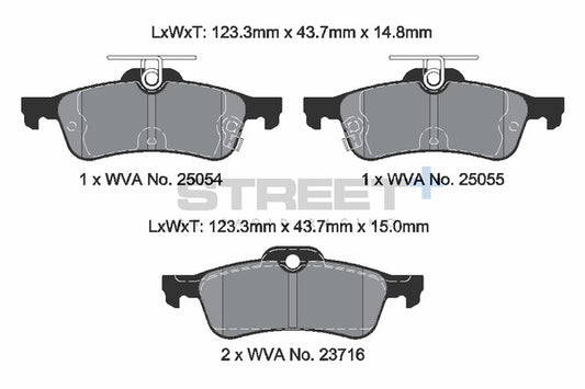 Pagid Racing Street+ Brake Pads T8196SP2001