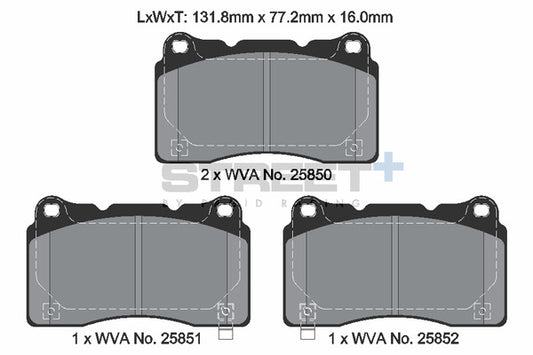 Pagid Racing Street+ Brake Pads T8200SP2001