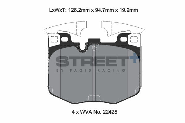 Pagid Racing Street+ Brake Pads T8209SP2001