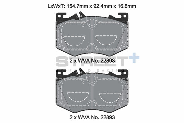 Pagid Racing Street+ Brake Pads T8211SP2001