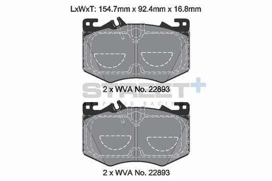 Pagid Racing Street+ Brake Pads T8211SP2001