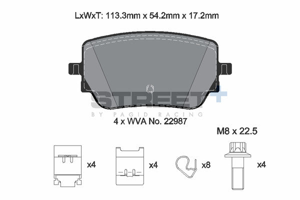Pagid Racing Street+ Brake Pads T8213SP2001