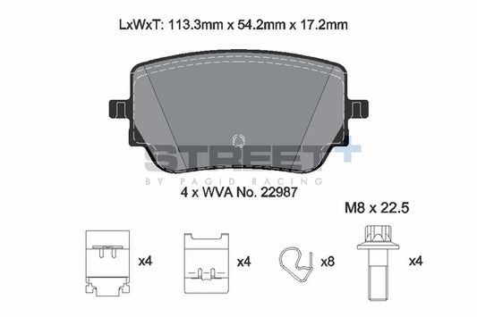 Pagid Racing Street+ Brake Pads T8213SP2001