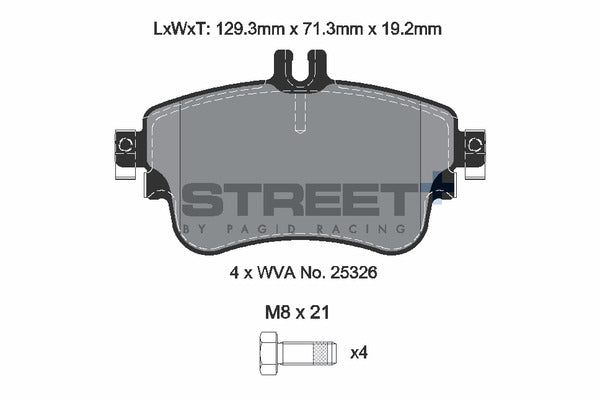 Pagid Racing Street+ Brake Pads T8216SP2001