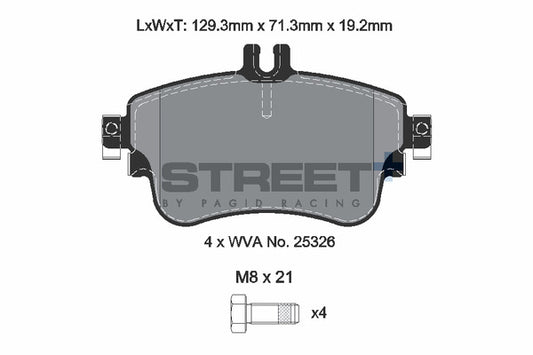 Pagid Racing Street+ Brake Pads T8216SP2001