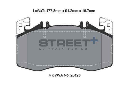 Pagid Racing Street+ Brake Pads T8217SP2001