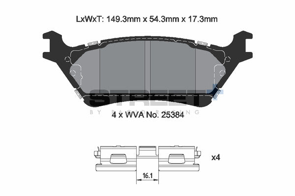 Pagid Racing Street+ Brake Pads T8220SP2001