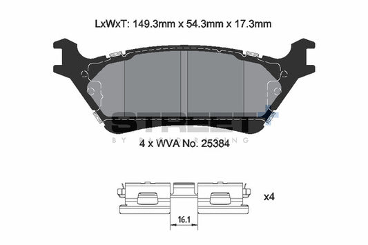 Pagid Racing Street+ Brake Pads T8220SP2001