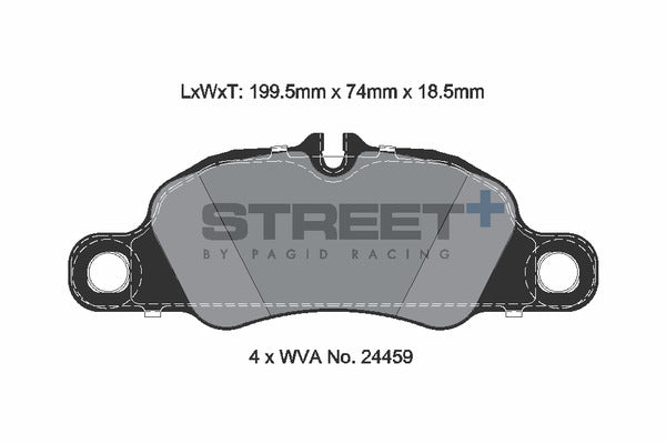 Pagid Racing Street+ Brake Pads T8225SP2001
