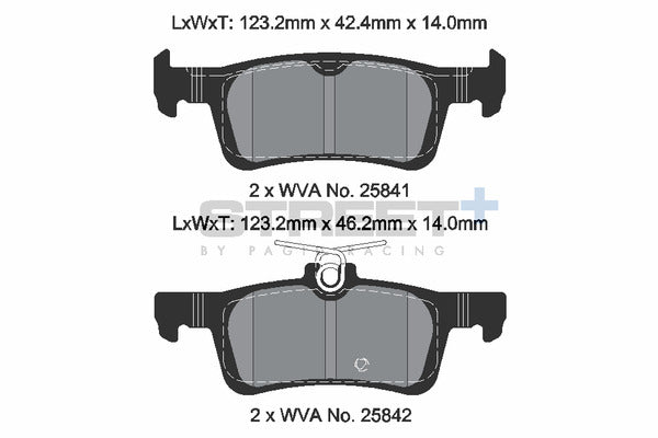 Pagid Racing Street+ Brake Pads T8235SP2001