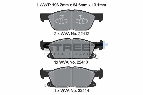 Pagid Racing Street+ Brake Pads T8236SP2001