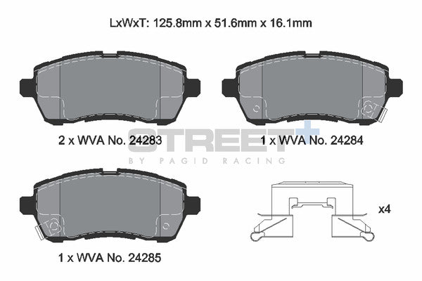 Pagid Racing Street+ Brake Pads T8241SP2001