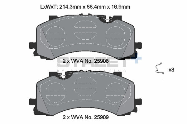 Pagid Racing Street+ Brake Pads T8262SP2001