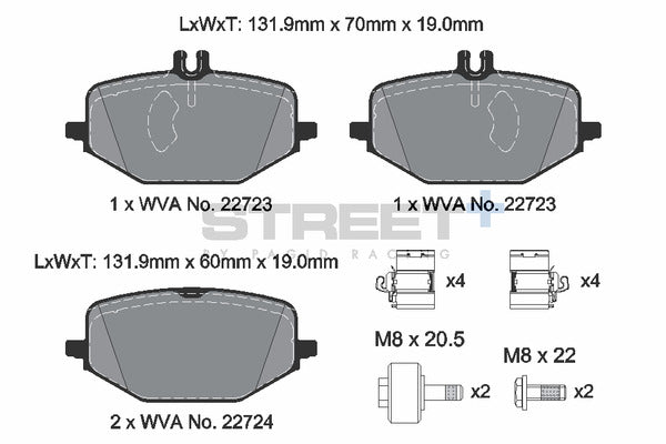 Pagid Racing Street+ Brake Pads T8263SP2001