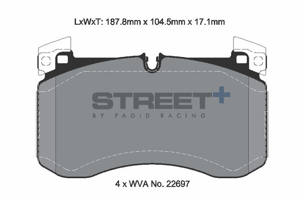 Pagid Racing Street+ Brake Pads T8264SP2001