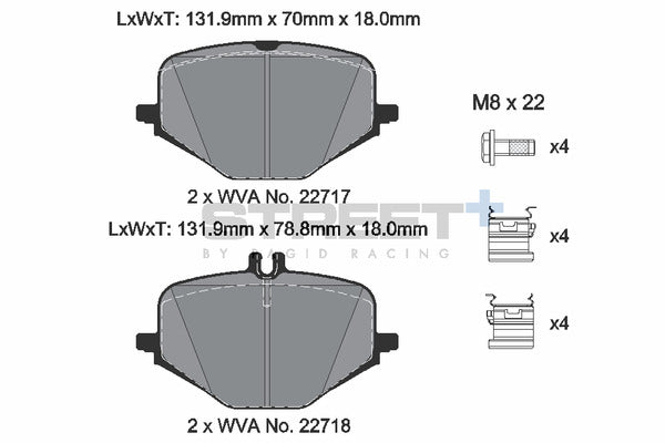 Pagid Racing Street+ Brake Pads T8265SP2001