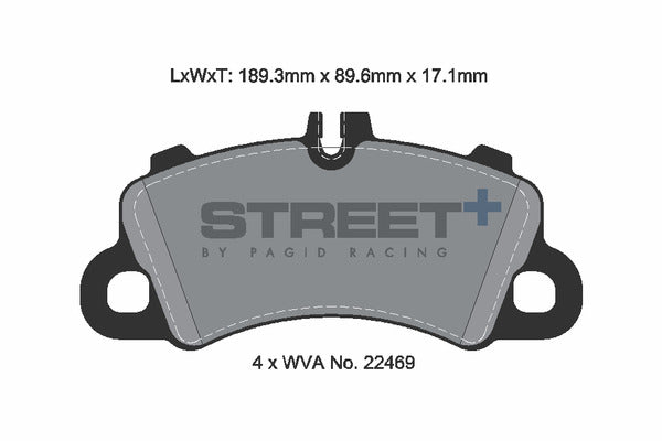 Pagid Racing Street+ Brake Pads T8271SP2001