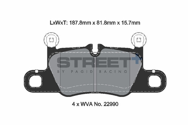 Pagid Racing Street+ Brake Pads T8272SP2001