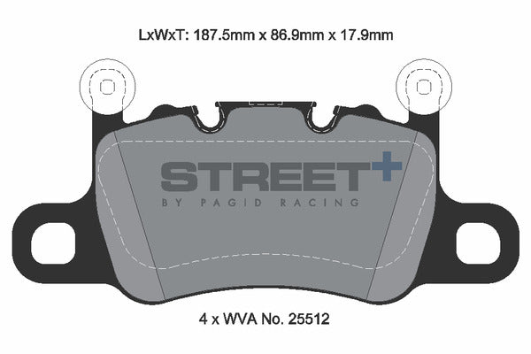 Pagid Racing Street+ Brake Pads T8277SP2001