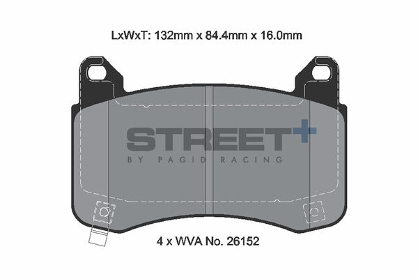 Pagid Racing Street+ Brake Pads T8280SP2001