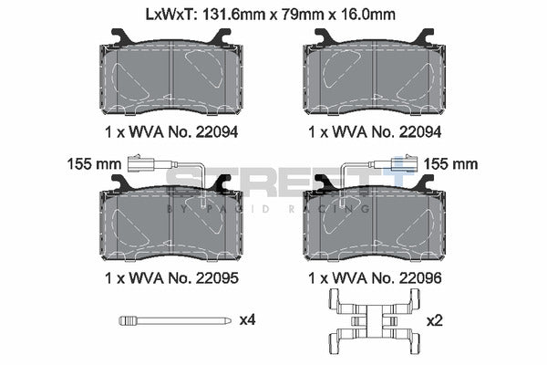 Pagid Racing Street+ Brake Pads T8284SP2001