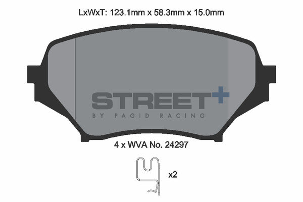 Pagid Racing Street+ Brake Pads T8301SP2001