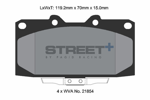 Pagid Racing Street+ Brake Pads T8308SP2001