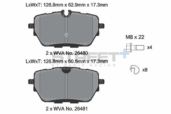 Pagid Racing Street+ Brake Pads T8311SP2001