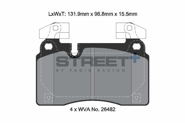 Pagid Racing Street+ Brake Pads T8312SP2001