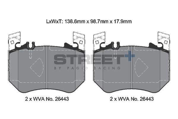 Pagid Racing Street+ Brake Pads T8313SP2001